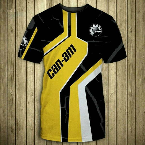 can am brp t shirt black and yellow sports tee for spyder ryders fans 5vuab