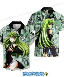 C.C. Hawaiian Shirt - Code Geass Anime Manga Aloha Shirt