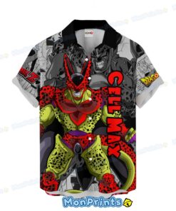 cell max hawaiian shirt dragon ball z anime villain comic style shirt 2 rkfq5