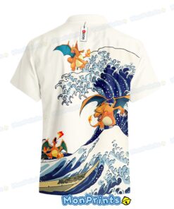 Charizard Great Wave Hawaiian Shirt – Pokemon Ukiyo-e Style Summer Shirt