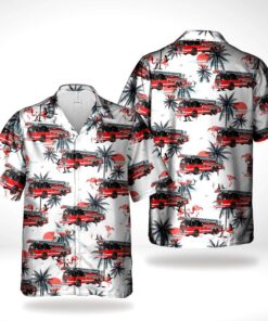Chicago Fire Department CFD Fire Truck Hawaiian Shirt