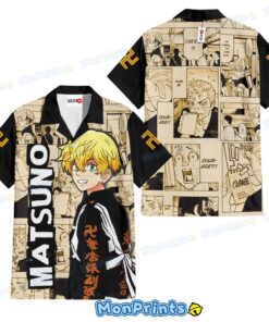 Chifuyu Matsuno Hawaiian Shirt – Tokyo Revengers Manga Style Button-Up