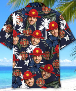 custom firefighter hawaiian shirt with your face funny gift 4 0pl6l