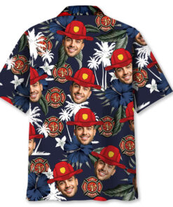 custom firefighter hawaiian shirt with your face funny gift 5 uobzi
