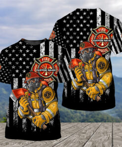 custom firefighter hoodie personalized name fire rescue honor courage pullover 10 4f49e