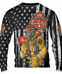 custom firefighter hoodie personalized name fire rescue honor courage pullover 13 w9pot