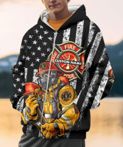 custom firefighter hoodie personalized name fire rescue honor courage pullover 2 gjyi3