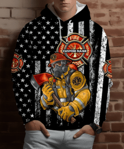 custom firefighter hoodie personalized name fire rescue honor courage pullover 3 iysh5