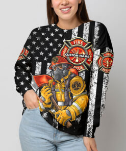 custom firefighter hoodie personalized name fire rescue honor courage pullover 5 csptf