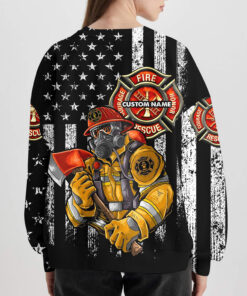 custom firefighter hoodie personalized name fire rescue honor courage pullover 6 thkd1