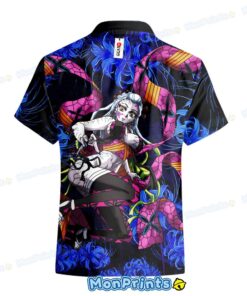 daki hawaiian shirt demon slayer blue spider lily anime button up 3 cvx9z