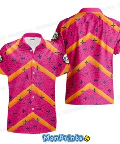 Daki Hawaiian Shirt – Demon Slayer Upper Moon Anime Kimono Pattern Shirt