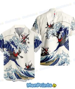 Darkrai Great Wave Hawaiian Shirt – Japanese Ukiyo-e Style Pokémon Shirt