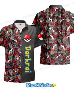Darkrai Hawaiian Shirt – Legendary Dark-Type Pokémon Tropical Button-Up