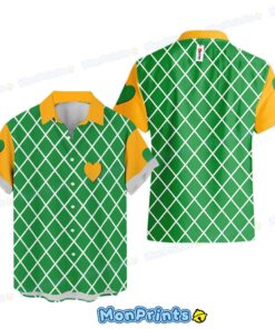 Dio Brando Green Grid Hawaiian Shirt – JoJo’s Bizarre Adventure Iconic Outfit