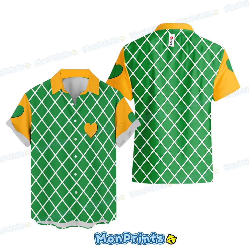 dio brando green grid hawaiian shirt jojos bizarre adventure iconic outfit 1 4brrg