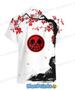 Doflamingo Hawaiian Shirt – One Piece Cherry Blossom Japanese Ink Style