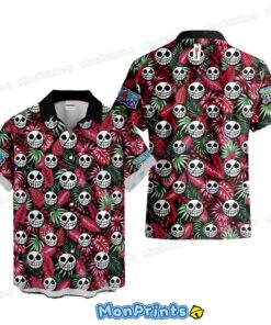Doflamingo Symbol Hawaiian Shirt – One Piece Pirate Logo Tropical Button-Up