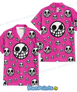 Doflamingo Symbols Hawaiian Shirt – One Piece Pirate Crew All-Over Print Tee