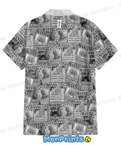 Doflamingo Wanted Poster Hawaiian Shirt – One Piece Manga Villain Bounty Tee