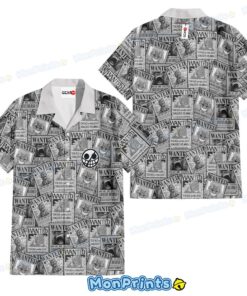 doflamingo wanted poster hawaiian shirt one piece manga villain boun 1 9s5zg