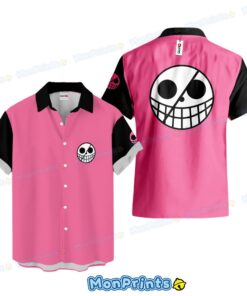 donquixote doflamingo hawaiian shirt one piece pirate crew emblem tee 1 zrvpg