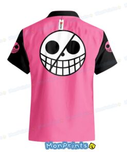 Donquixote Doflamingo Hawaiian Shirt – One Piece Pirate Crew Emblem Tee