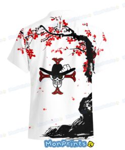 Dracule Mihawk Cherry Blossom Hawaiian Shirt – One Piece Warlord Samurai Style Te