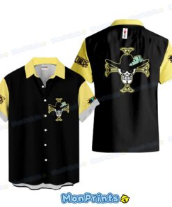 Dracule Mihawk Hawaiian Shirt – One Piece Warlord Pirate Symbol Costume Tee
