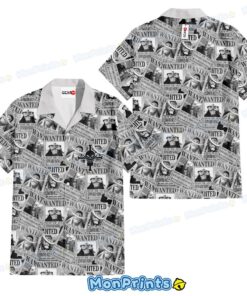 Edward Newgate Hawaiian Shirt Manga Style One Piece Wanted Poster
