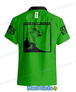 edward wong hawaiian shirt cowboy bebop anime shirt green japanese style 3 pmhka