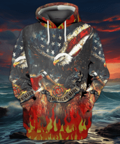 firefighter american made shirt bald eagle usa flag flame t shirt 2 my1pi