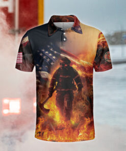 firefighter bunker gear tribute polo shirt my time is over but memories will remain 4 ppx4k