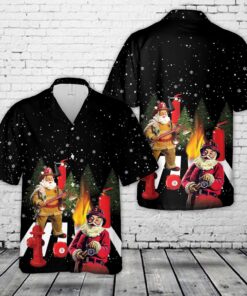 Firefighter Fire Truck Christmas Hawaiian Shirt