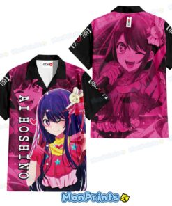 Idol Anime Hawaiian Shirt, Ai Hoshino Fan Shirt, Oshi No Ko Gift Shirt