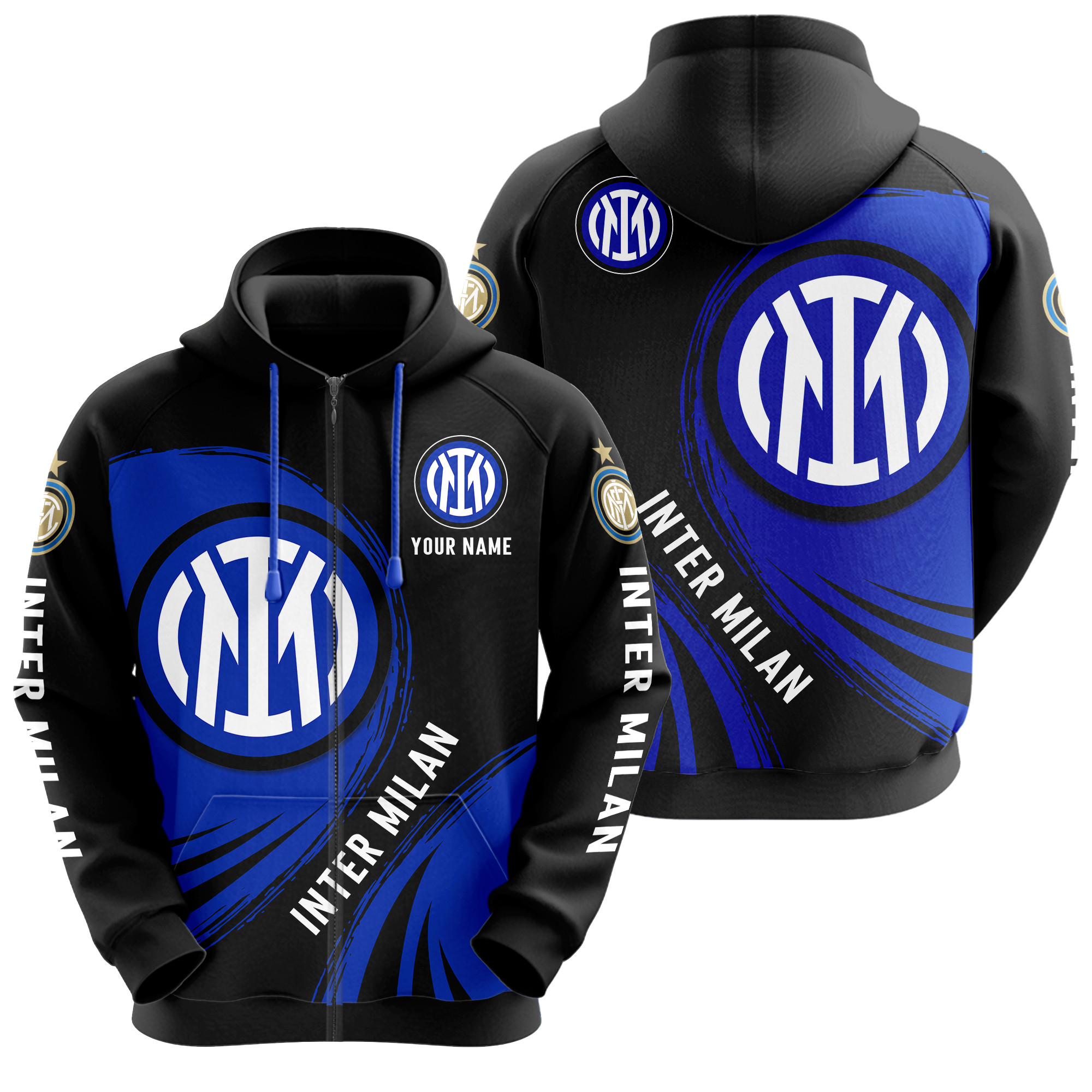 inter milan custom hoodie and jogger pants set personalized black and blue tracksuit for soccer fan 3 499lo