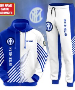 inter milan custom hoodie and joggers set personalized white and blue tracksuit for soccer fans gift for him 1 j599b