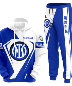 inter milan personalized hoodie and joggers set custom white and blue tracksuit for soccer fans gi j46rr