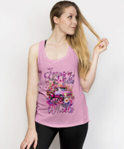 jesus take the bills sweatshirt pink floral vintage truck christian pullover for women 6 zw04c