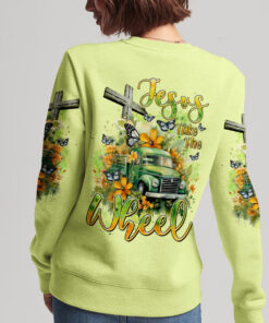 jesus take the wheel hoodie green vintage truck christian sweatshirt 15 0n0go