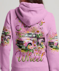 jesus take the wheel hoodie pink floral vintage truck christian pullover 3 f9f3p
