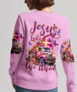 jesus take the wheel hoodie vintage floral truck christian sweatshirt for women 17 9qdiw