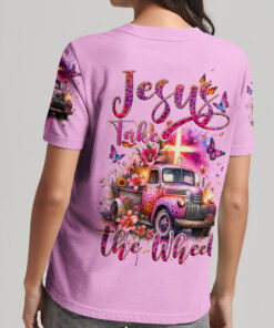 jesus take the wheel hoodie vintage floral truck christian sweatshirt for women 4 w3bul