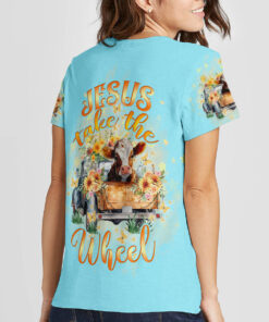 jesus take the wheel shirt cow and sunflower christian truck tee 12 myj6g