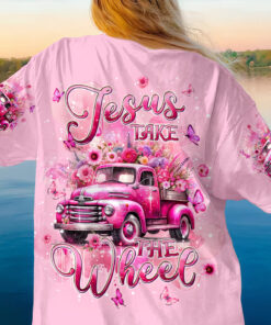 Jesus Take the Wheel Shirt – Pink Floral Vintage Truck Christian Tee