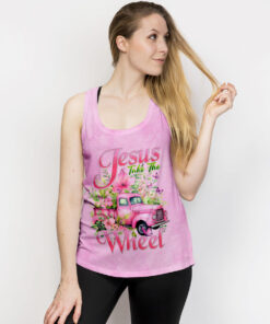 jesus take the wheel shirt pink vintage floral christian t shirt for women 2 trt3t