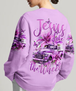 jesus take the wheel shirt purple vintage truck lilies christian t shirt for women 10 08lak