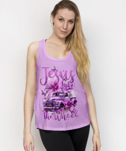 jesus take the wheel shirt purple vintage truck lilies christian t shirt for women 2 6fewz
