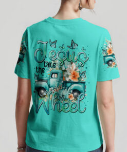 jesus take the wheel sweatshirt teal floral christian truck pullover 3 xdnv7