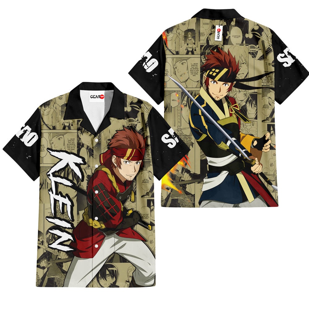 klein sword art online shirt anime manga hawaiian button up tee 1 k9hnb